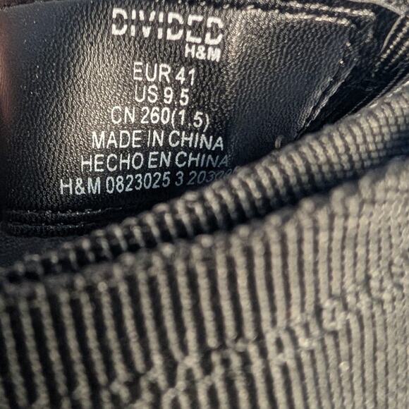 H&M DIVIDED Black Lug Platform Sandals Size EU 41 / US 9.5-10 - Picture 13 of 15